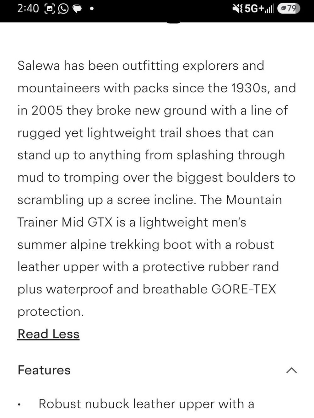 Salewa MS Mountain Trainer Hiking Climbing Shoes - Picture 9 of 12
